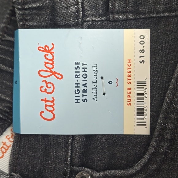 Girls' High-Rise Ankle Straight Jeans | Cat & Jack | 6 - Picture 8 of 11